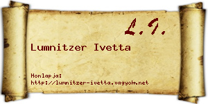 Lumnitzer Ivetta névjegykártya